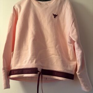 Under Armour Pink Crew Neck Sweater Soft Cotton Blend